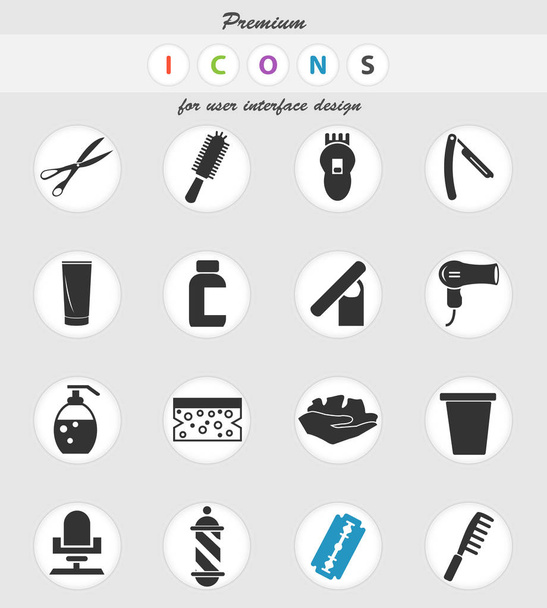 barbershop icon set - Vector, Image