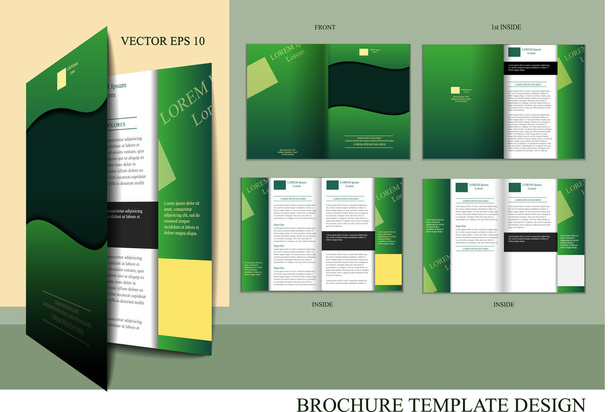 Plantilla de diseño de folleto
 - Vector, Imagen