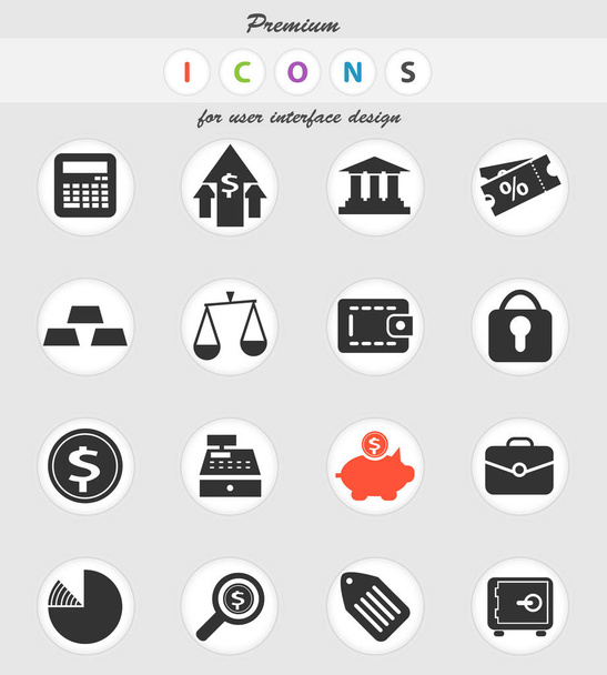 Pénzügy ikon készlet - Vektor, kép