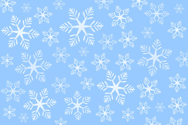 Blue snowflakes background - Vector, Image