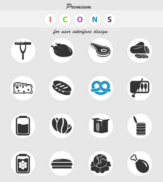 tienda de comestibles icono conjunto
 - Vector, Imagen