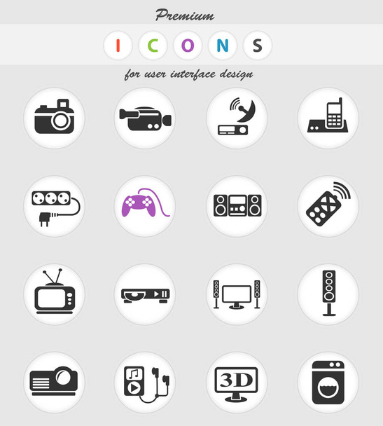 home appliances icon set - Vector, Image