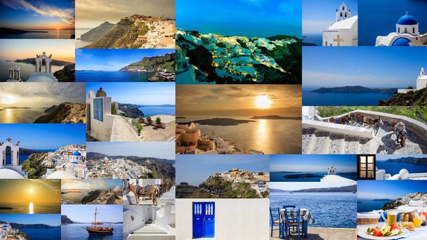 Isla de Santorini, Grecia - collage
  - Foto, imagen