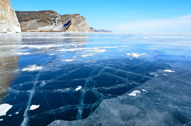 Russia, Baikal ice in march - Foto, immagini