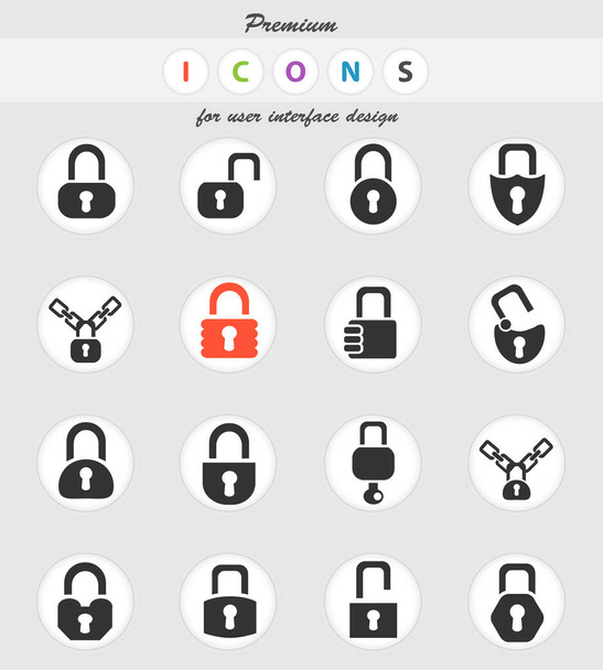 Lock ikonok beállítása - Vektor, kép