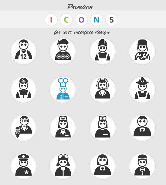 Ocupación icono conjunto
 - Vector, imagen