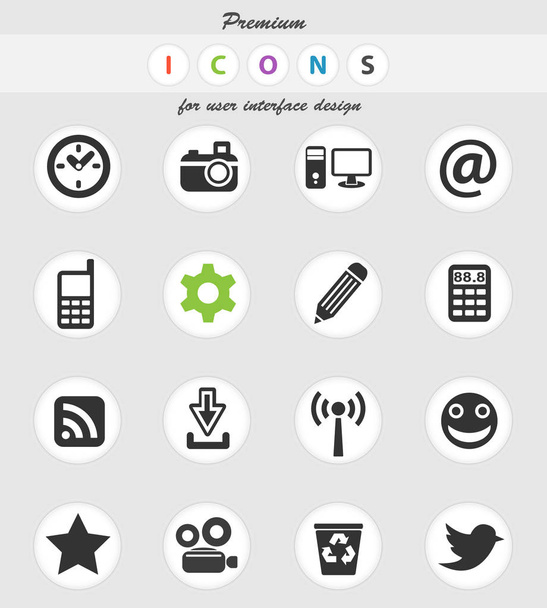 Conjunto de iconos de redes sociales - Vector, imagen