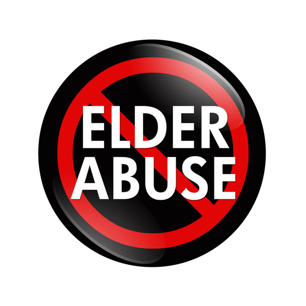 No Elder Abuse button - Photo, Image