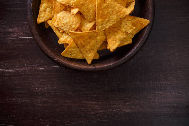 Nachos chips. Delicious salty tortilla snack. - Foto, Bild