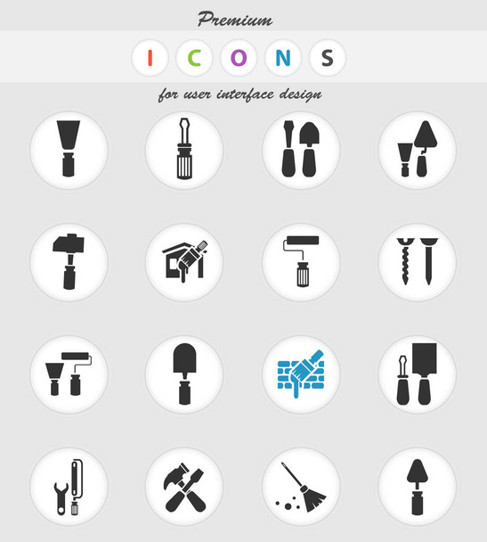 Juego de iconos de herramientas de trabajo
 - Vector, Imagen