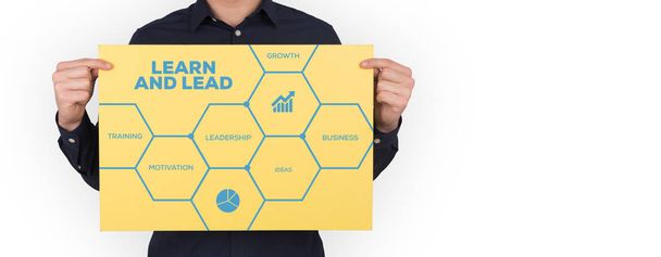 LEARN AND LEAD CONCEPT - Photo, image