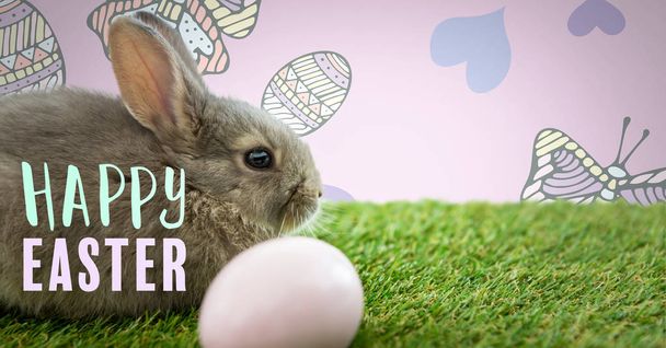 Easter text with Easter rabbit - Valokuva, kuva
