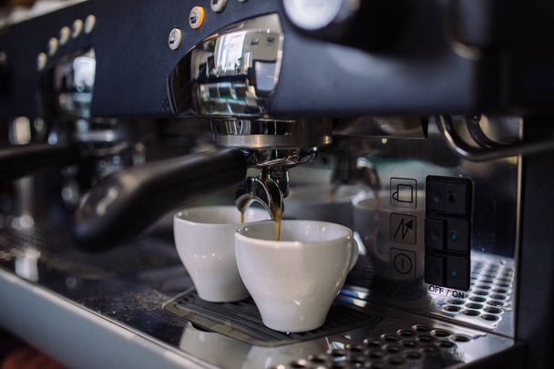 Coffee machine makes espresso  - Photo, image