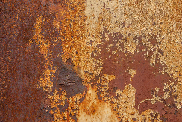 fondo de metal oxidado colorido corroído abstracto, textura de metal oxidado, pintura astillada
 - Foto, Imagen