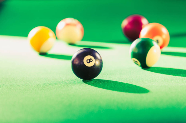 Snooker ball on billiard table - Φωτογραφία, εικόνα