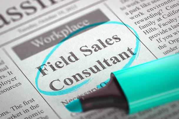 Field Sales Consultant Hiring Now. 3d. - Photo, Image