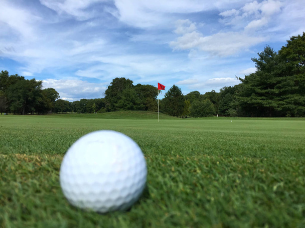 Golf labda a zöld - Fotó, kép