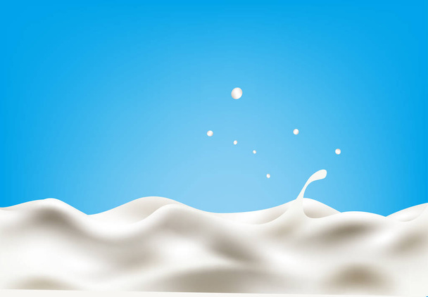 Salpicadura realista de leche
 - Vector, imagen