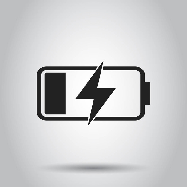 Battery charge level indicator. Vector illustration on gray background. - Vector, Image