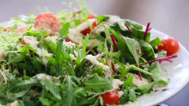 a beautiful salad close up - Кадры, видео