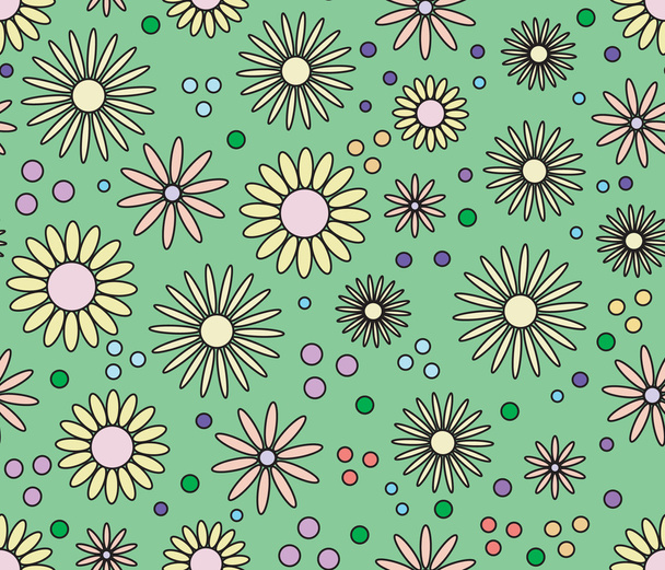 Vector floral seamless background - Διάνυσμα, εικόνα
