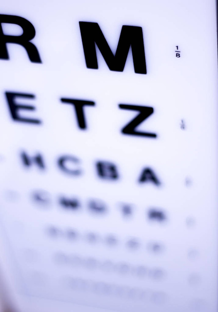 Gráfico óptico de testes oculares
 - Foto, Imagem