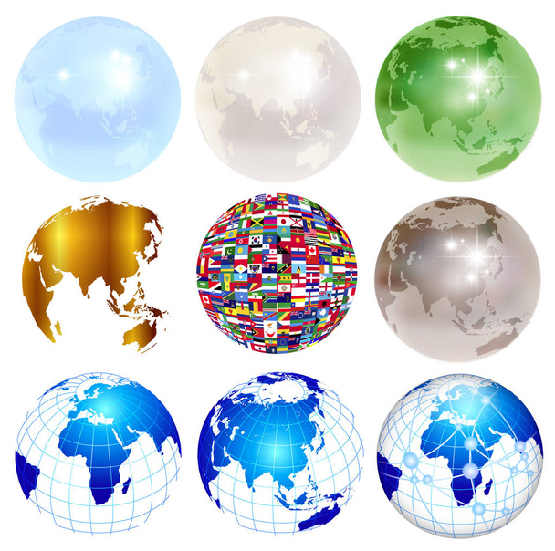 Földi világ jelző ikon - Vektor, kép