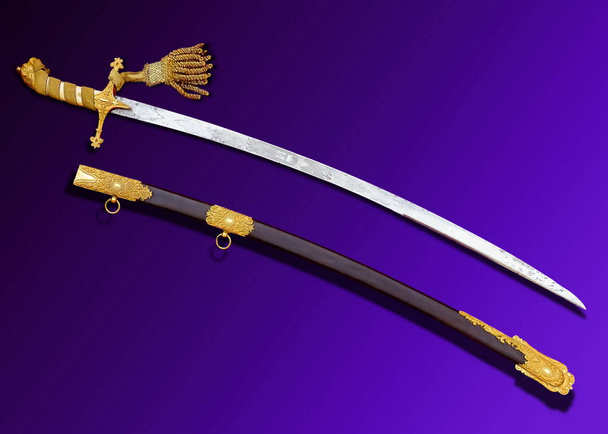 Ultra haute qualité Antique présentation qualité épée sabre H. Wil - Photo, image