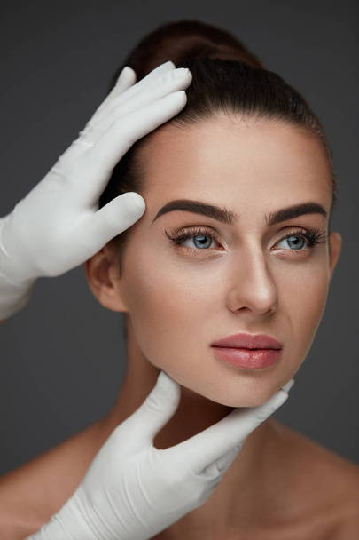 Beauty Face. Beautiful Female Face Before Plastic Surgery - Valokuva, kuva