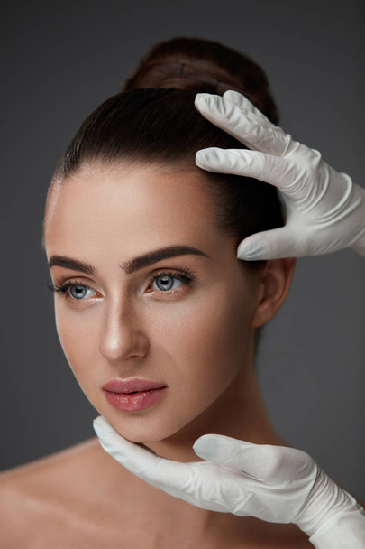 Beauty Face. Beautiful Female Face Before Plastic Surgery - Foto, Imagen