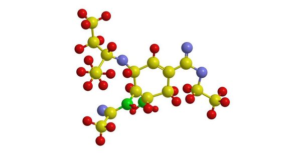 Estructura molecular de Oseltamivir, representación 3D
 - Foto, imagen