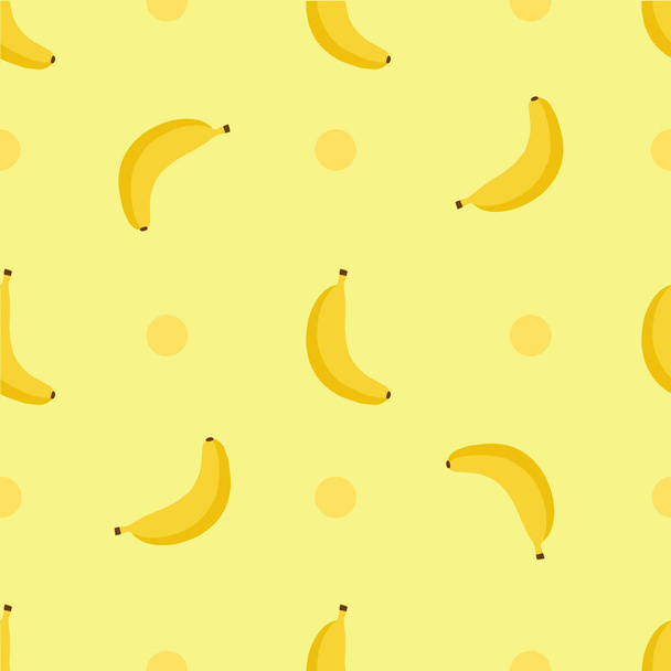Modello di banana senza soluzione di continuità su sfondo giallo
 - Vettoriali, immagini