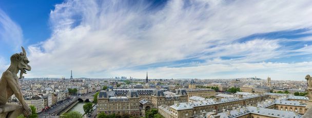 パリのノートルダム大聖堂の北西部のパノラマ - 写真・画像