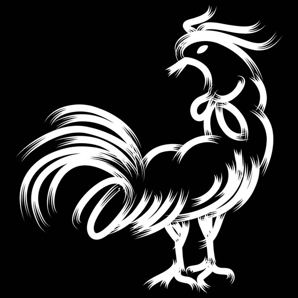 An abstract illustration of rooster - Foto, imagen