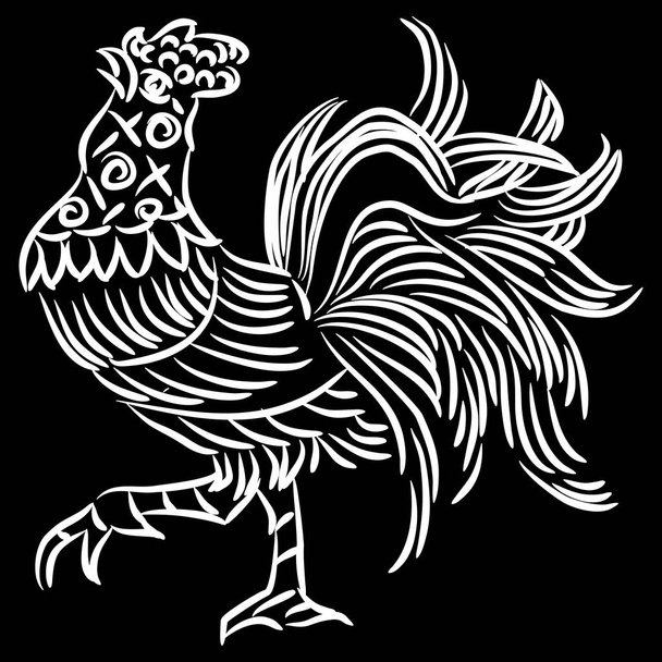An abstract illustration of rooster - Photo, Image