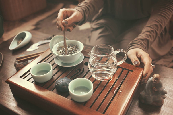 Vorbereitung für Teezeremonie   - Foto, Bild