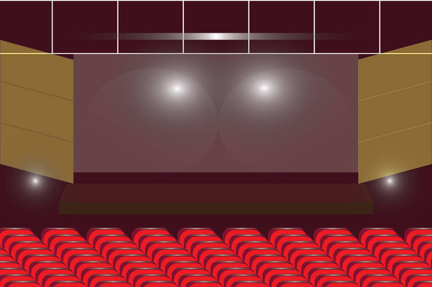 Дизайн постера кинотеатра с белым экраном. Векторный фон
. - Вектор,изображение