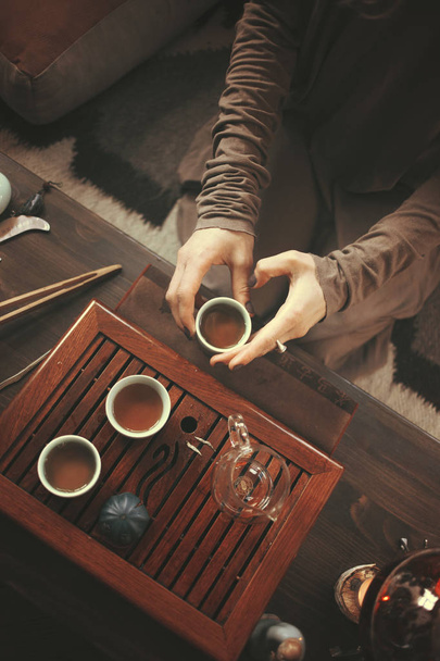 preparation for tea ceremony   - Foto, Bild
