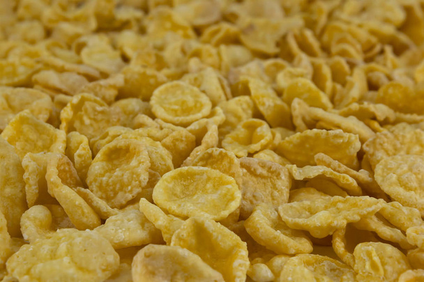 background of goldish corn flakes - Фото, изображение