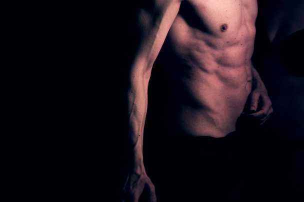 Sexy male nude man - Фото, изображение