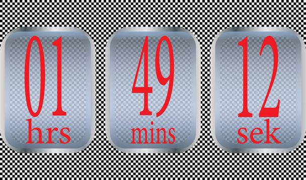 Transparent vector countdown timer isolated on transparent background. Clock counter. - Vetor, Imagem