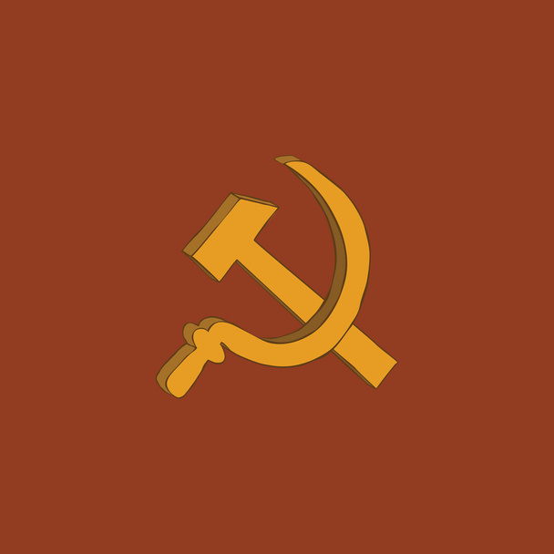 Hammer and sickle icon - Vector, Image