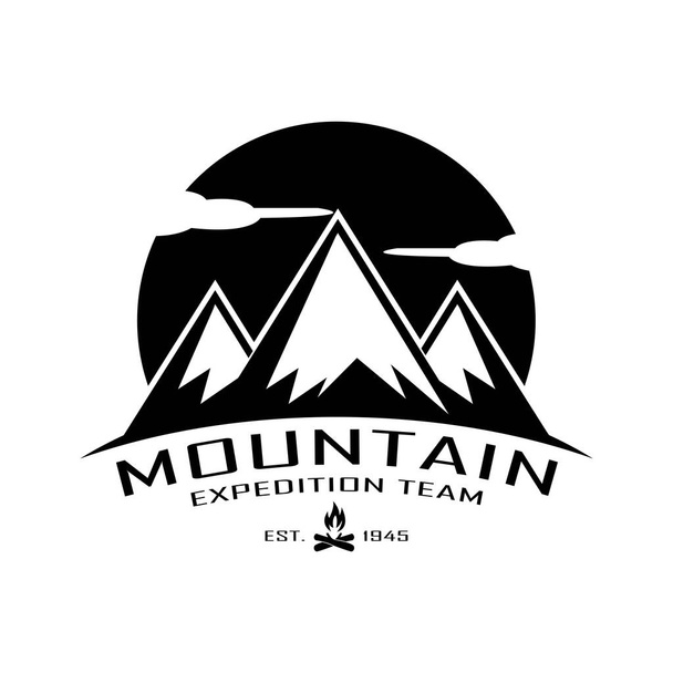 Mountain logo na bílém pozadí - Vektor, obrázek