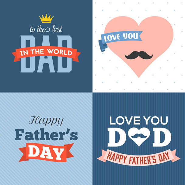 Vector happy father's day - Vector, Image