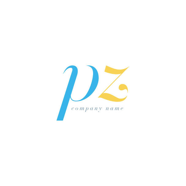 PZ Italics Cartas conjuntas Logo
  - Vector, Imagen