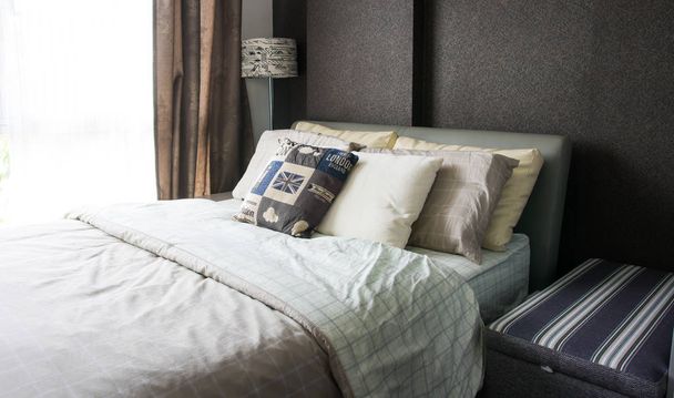 Boş modern yatak odası iç - Fotoğraf, Görsel