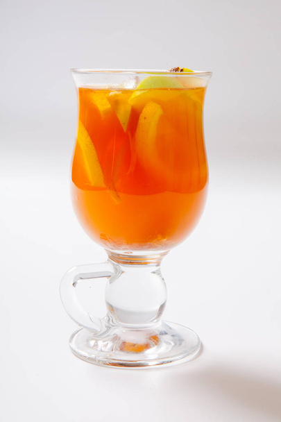 Hot grog. Hot cocktail in the glass. - Φωτογραφία, εικόνα