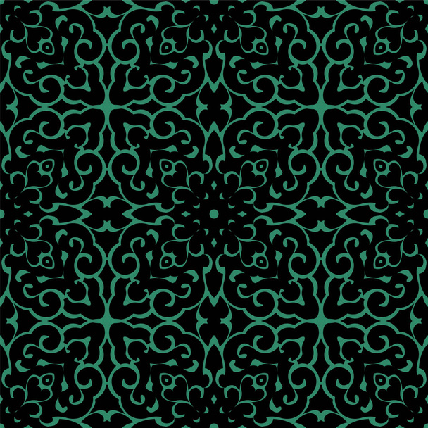 Cadre sans couture de Kaléidoscope de croix de courbe de spirale de fond chinois
 - Vecteur, image