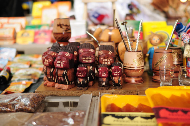 Αναμνηστικά της Χιλής σε μια αγορά - Φωτογραφία, εικόνα