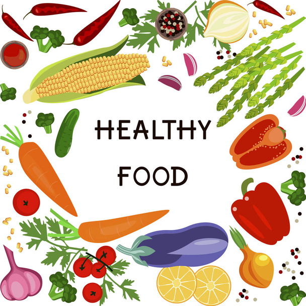banner de comida saludable - Vector, Imagen